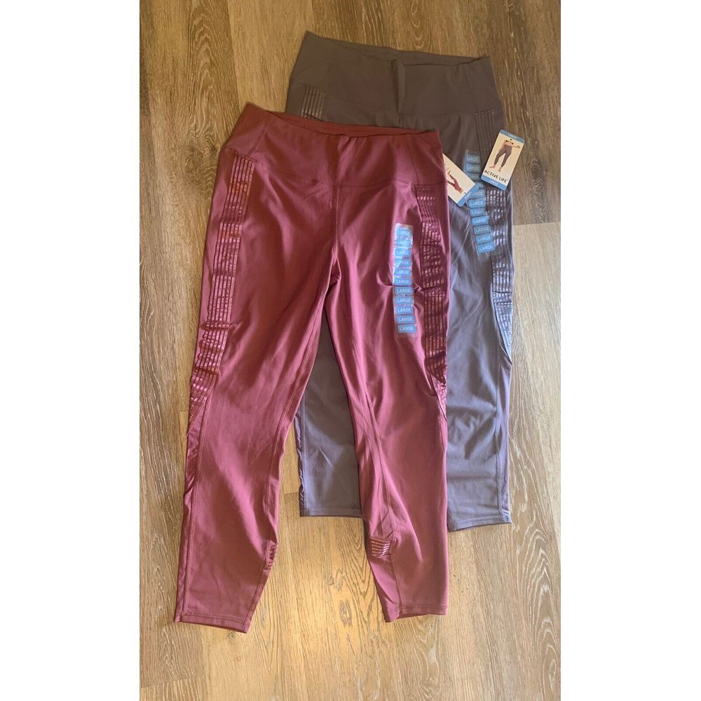 Women's Size Large Active Leggings (2 Pairs)